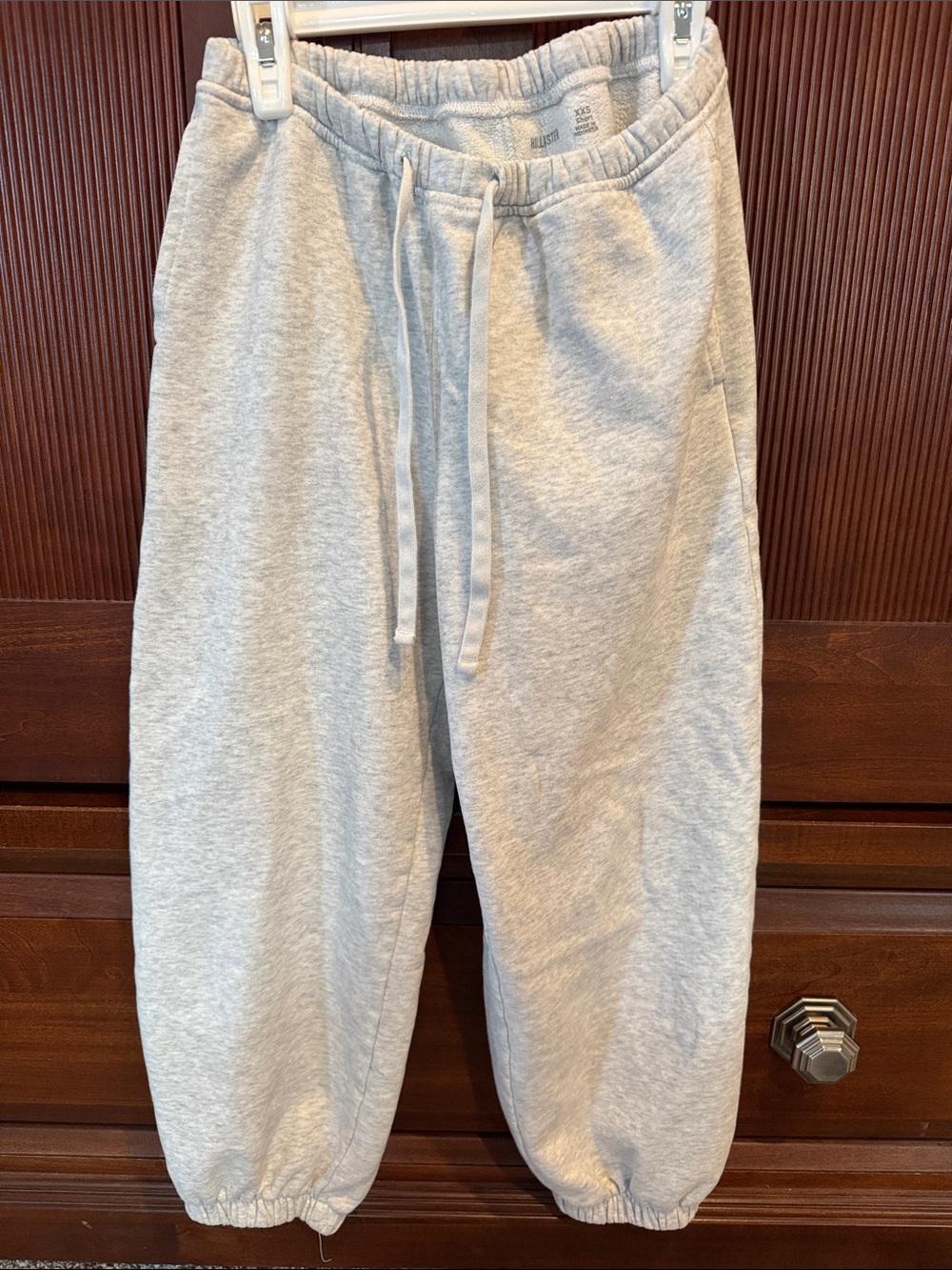 Girls Light Gray Cotton Jogger Pants - Casual Drawstring Sweatpants